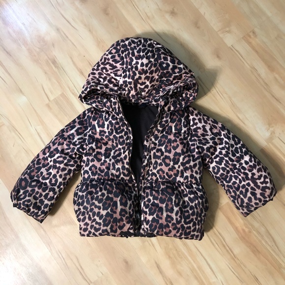 Baby Gap Leopard Print Puffer Coat 